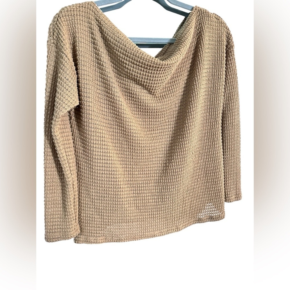 🔴 5 for $40 SALE! 
Gilli Brown Waffle Textured Light Weight Front Knot Top sz S - Picture 12 of 13